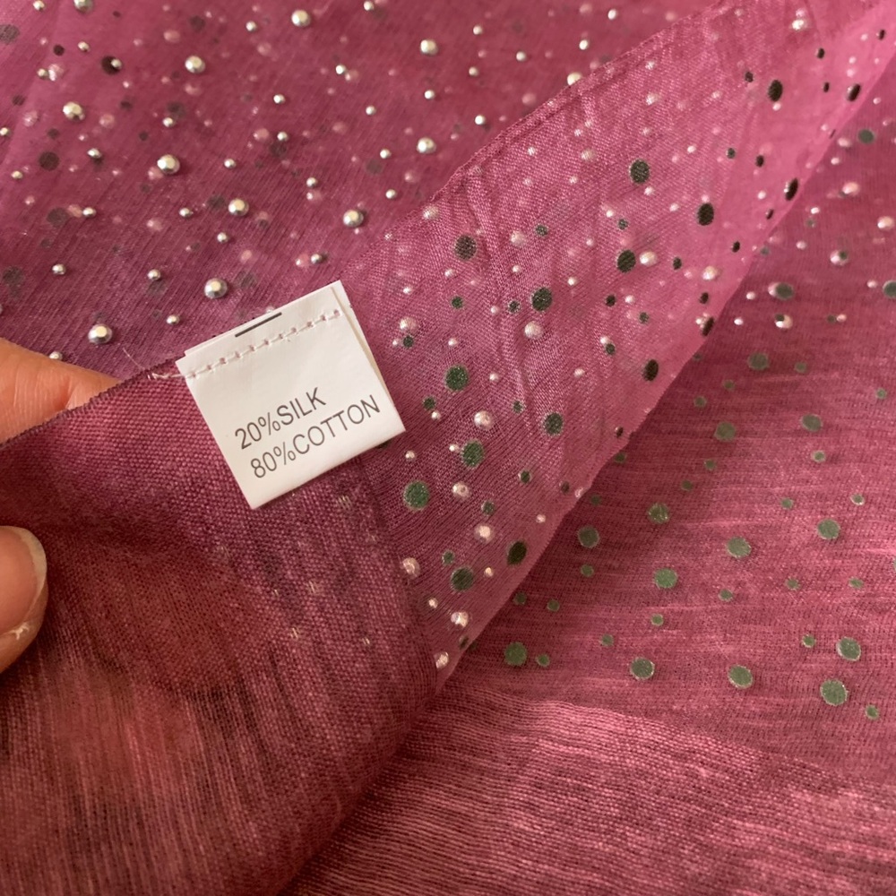 NWT Silk Cotton Mix Shawl Scarf - Picture 9 of 10